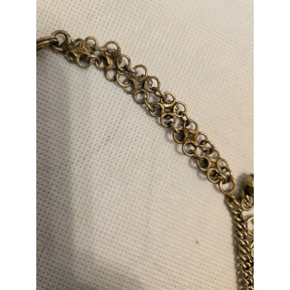 Bell Choker Necklace Statement Chainmail Bib‎ Festival Tribal Jewelry
